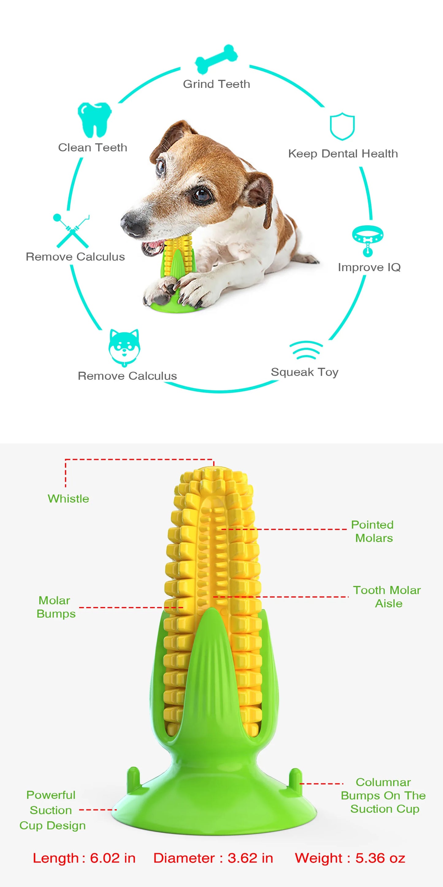 Pet Toys Corn Dog Stuff Sound Toothbrush Grinding Stick Dog Toys