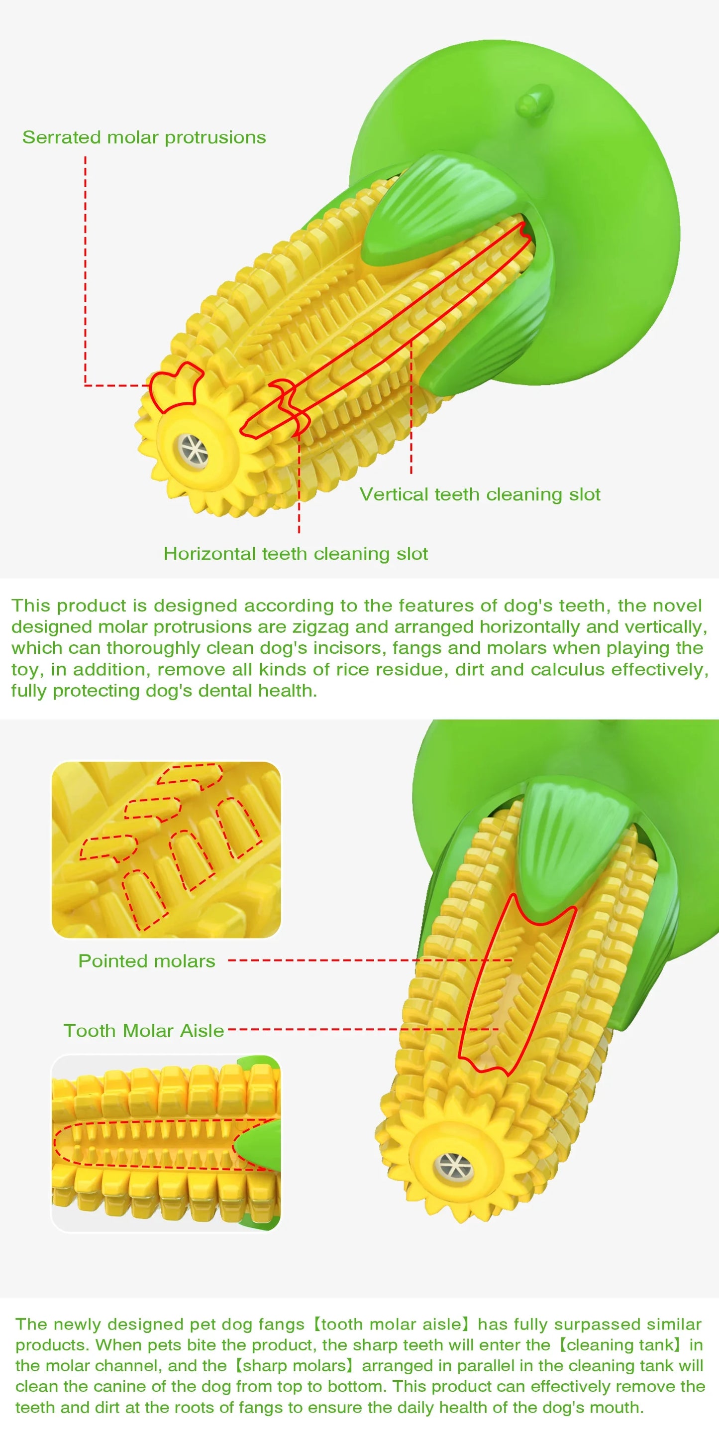 Pet Toys Corn Dog Stuff Sound Toothbrush Grinding Stick Dog Toys